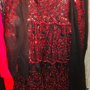 Original Mr. Blackwell Custom strapless dress